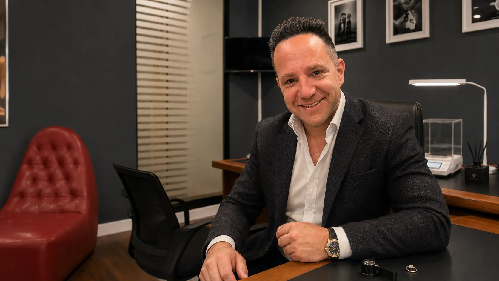 Gavin Ruschin at his consultation desk in the Illovo studio